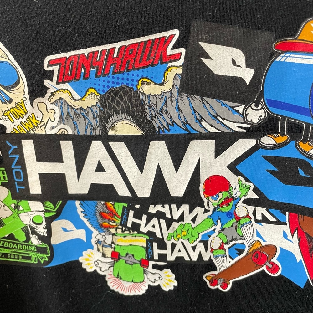 Tony hawk skateboarding shirt black xl